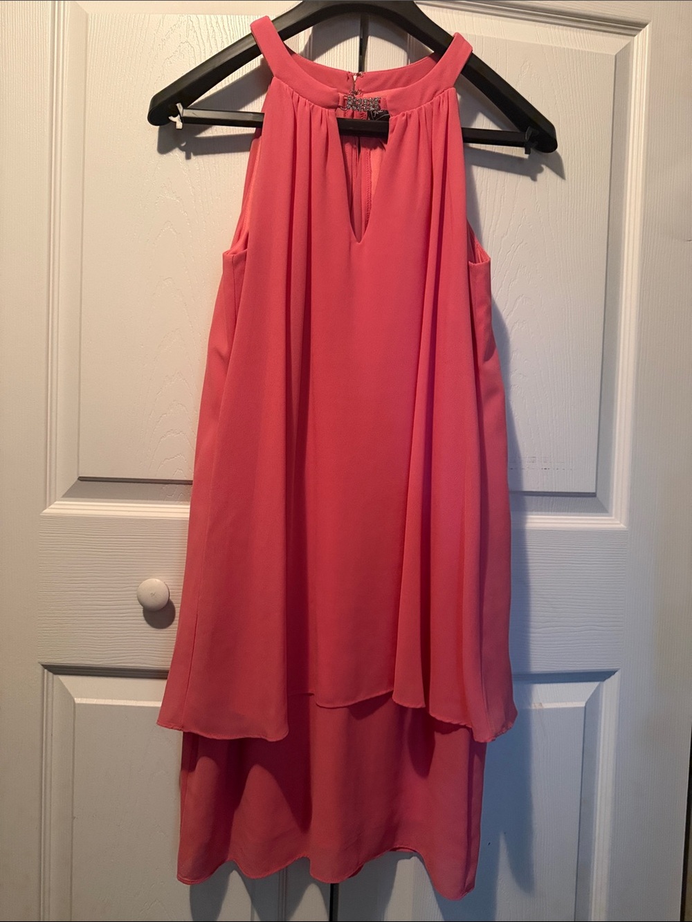 Jessica Howard Coral Halter High-Low Dress